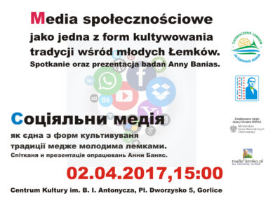 Media społecznościowe jako jedna z form kultywowania tradycji wśród młodych Łemków